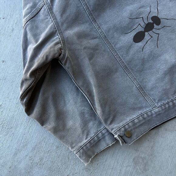 Vintage Y2K Carhartt FADED brown trucker work wear jacket - Picture 7 of 8